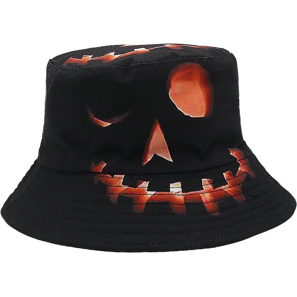 Women's Funny Face Teens Vintage Retro Style 80s Summer Outdoor Bucket Hat